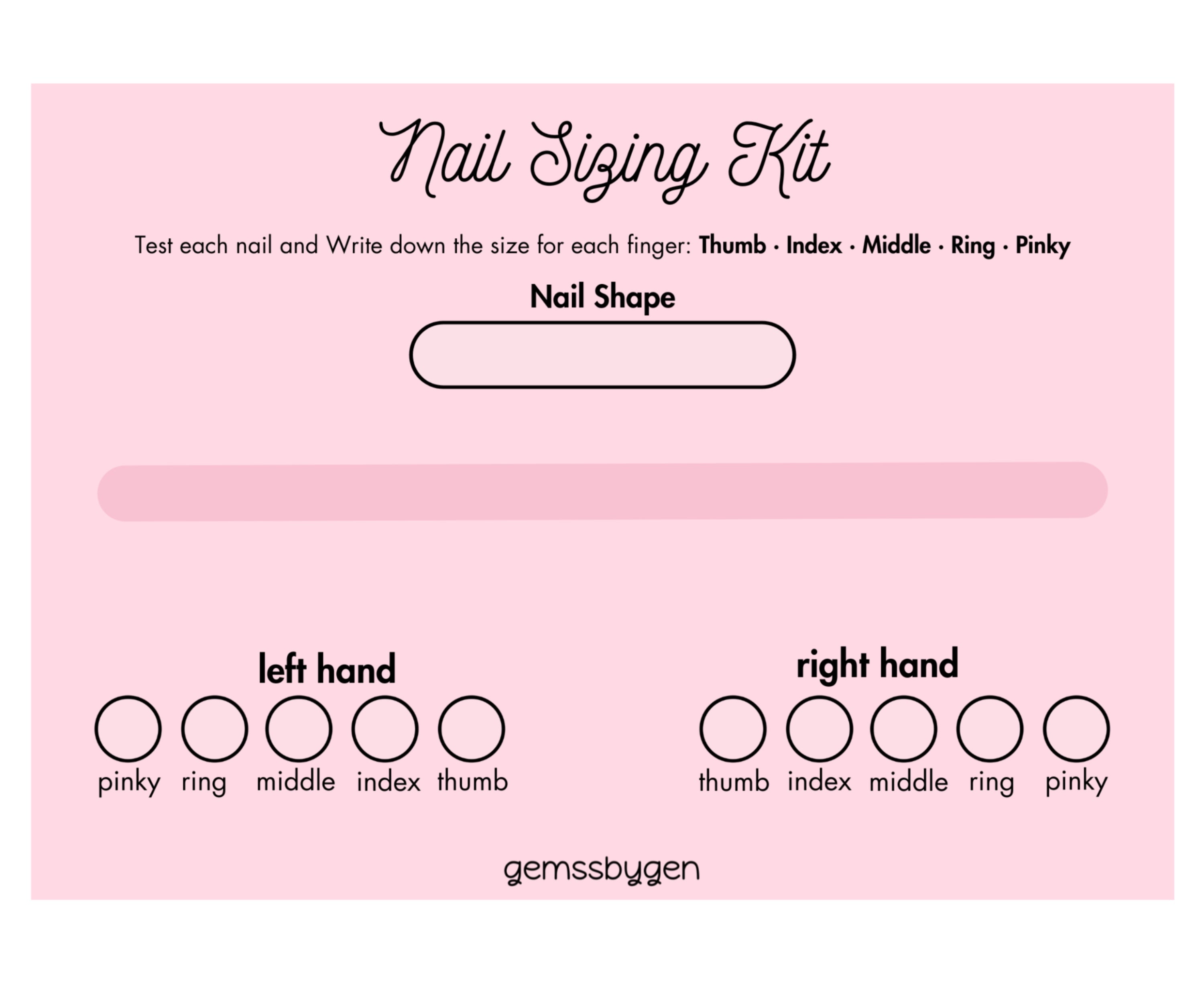 Sizing kit