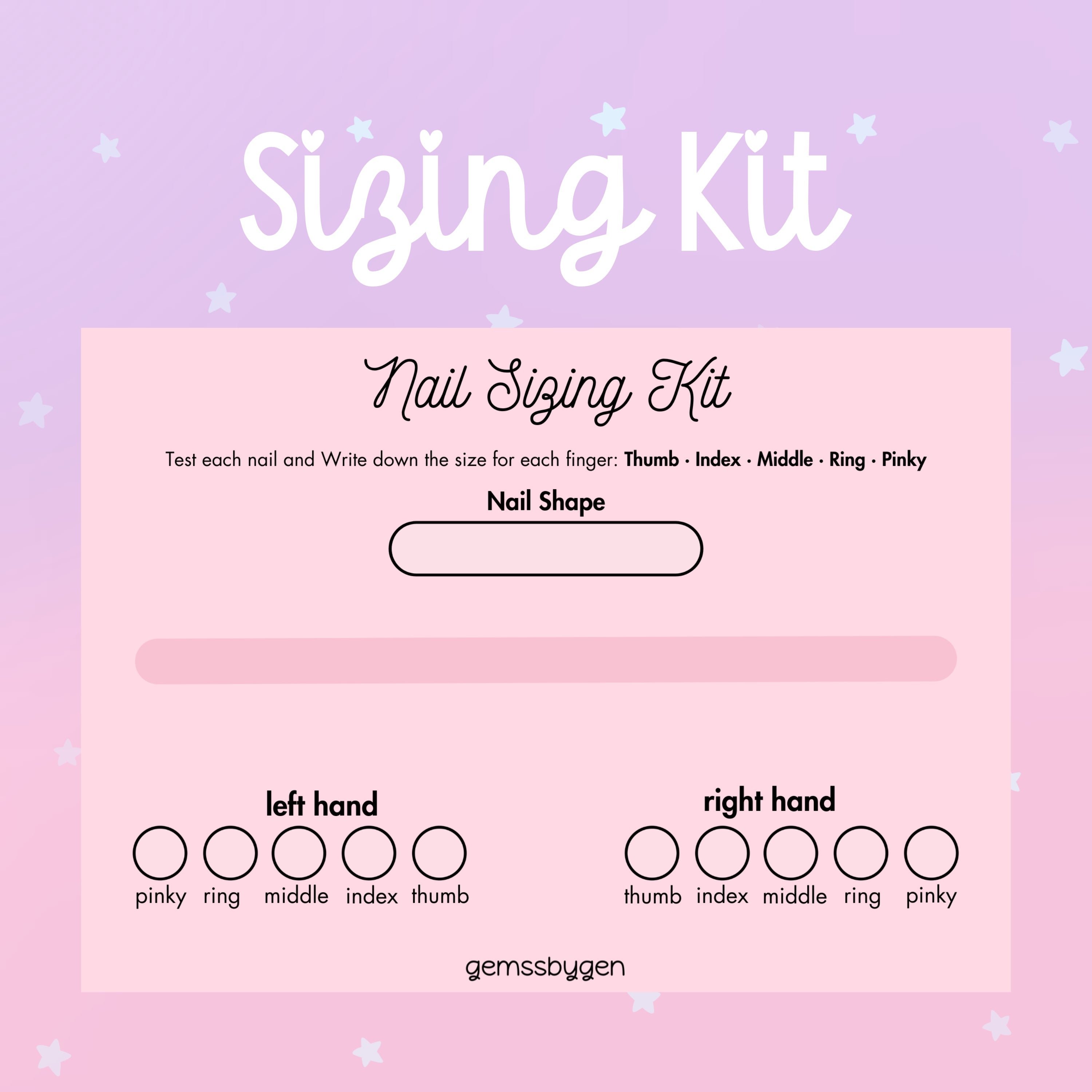 Sizing kit